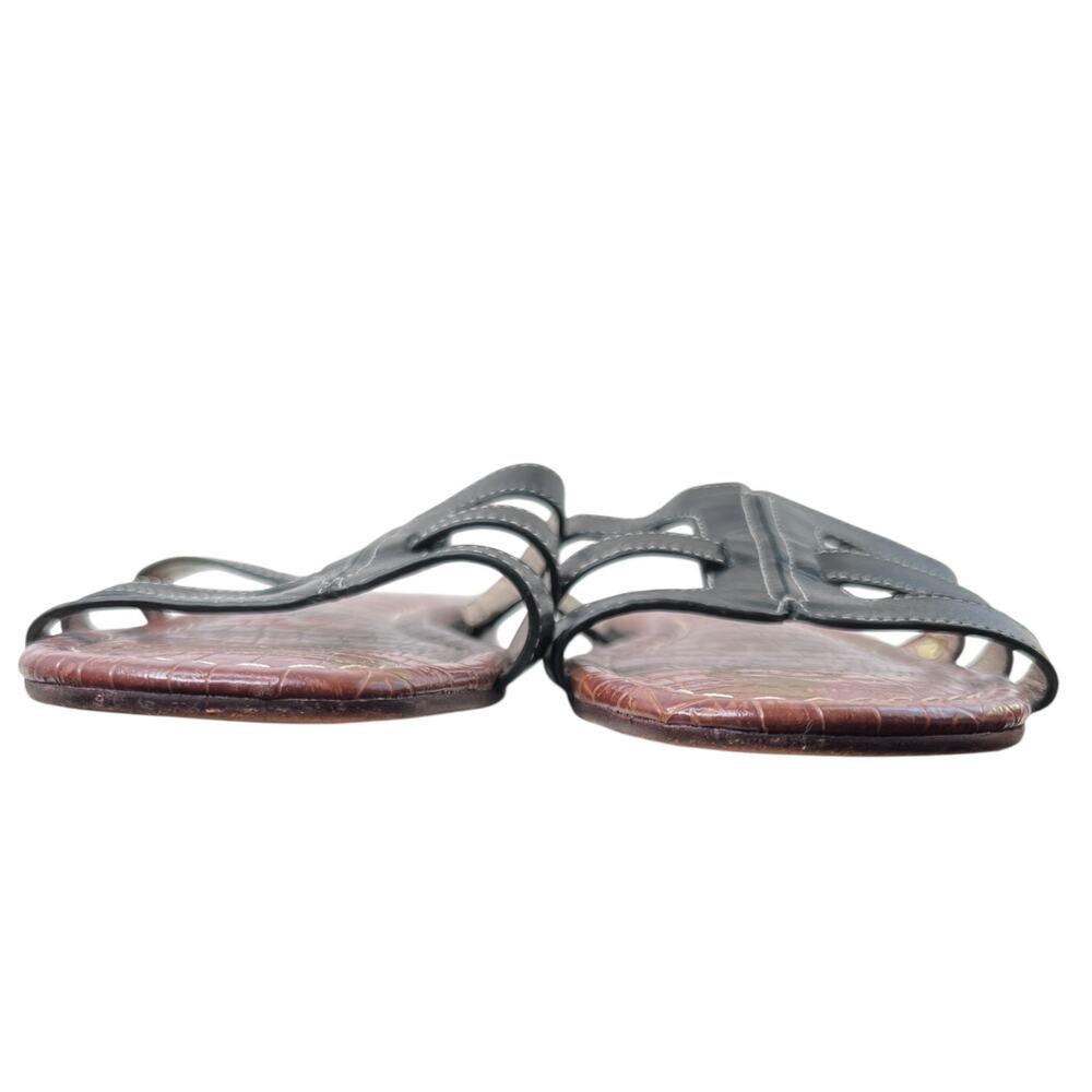 Sam Edelman Berit Cutout Slide Sandal in Black Leather Strappy Casual Summer 9.5 - Picture 11 of 13